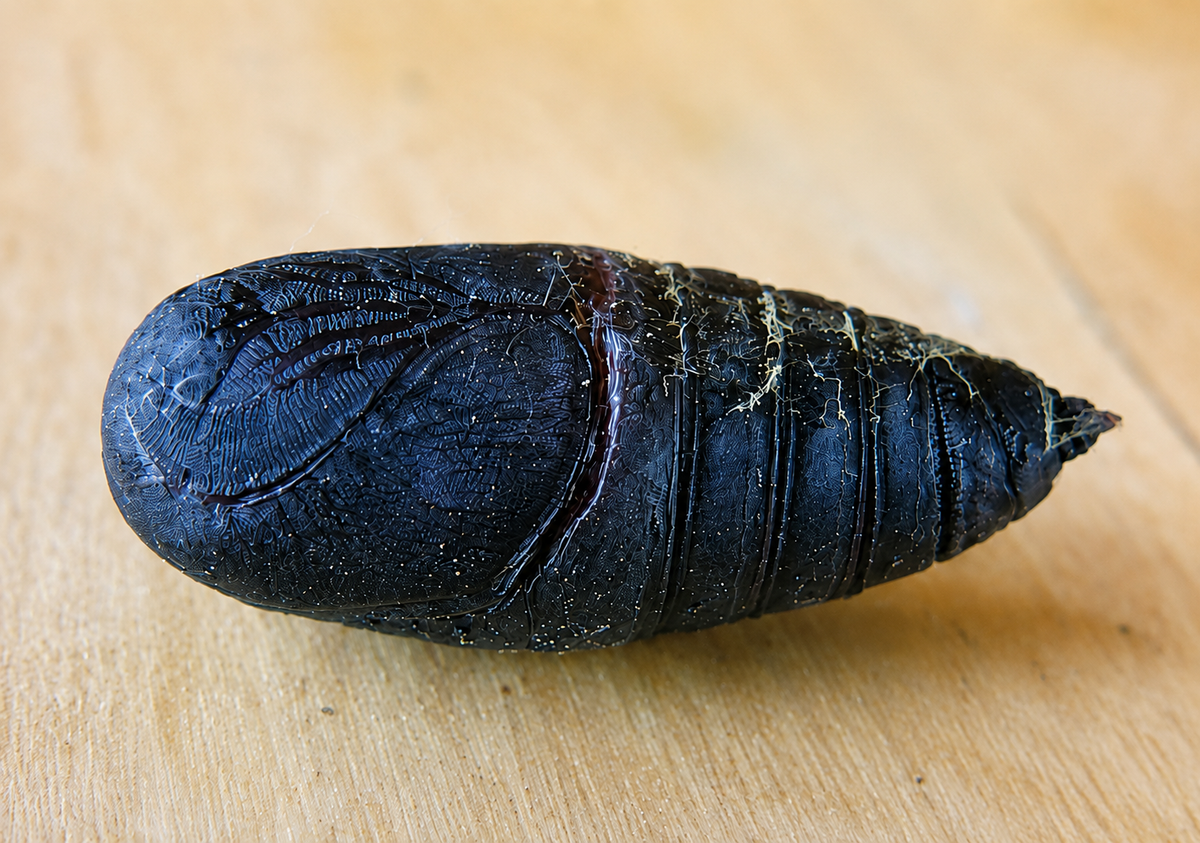 Buck moth pupa NOT in diapause - Hemileuca maia